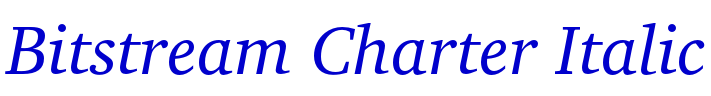 Bitstream Charter Italic fuente